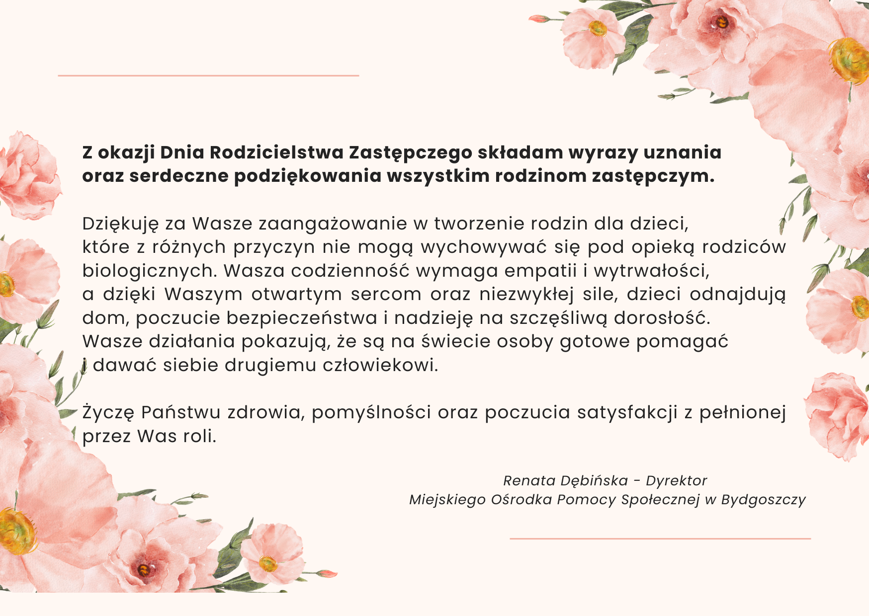 życzenia z okazji Dnia Rodzicielstwa Zastępczego